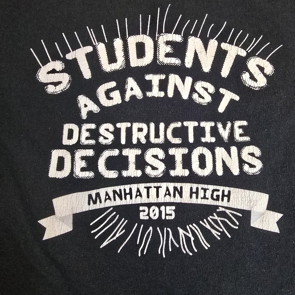 Students Against Destructive Decisions Kurt  Cobain Nirvana Quote Tee Unisex Med - Picture 3 of 10